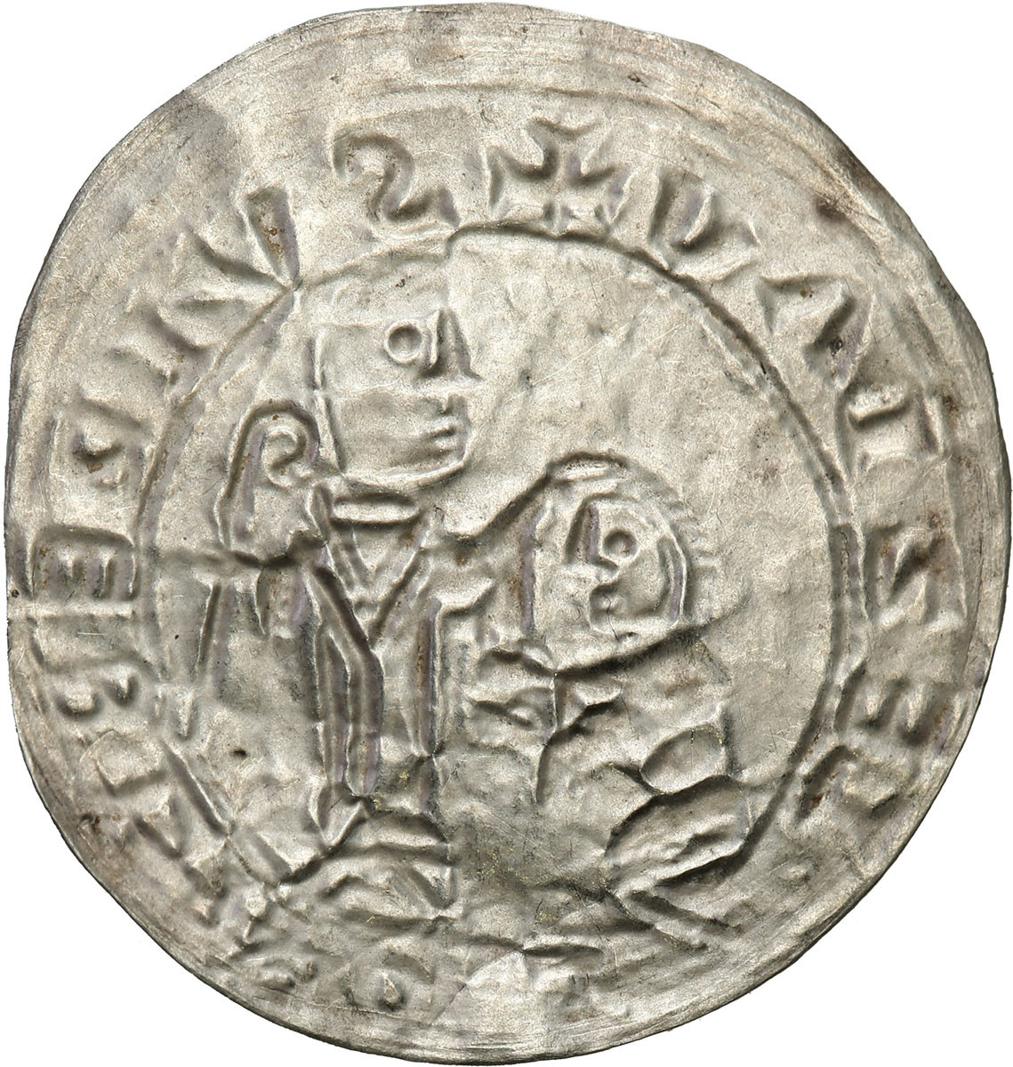 Bolesław III Krzywousty. Brakteat absolucyjny, po 1113 r. Kraków lub Gniezno
